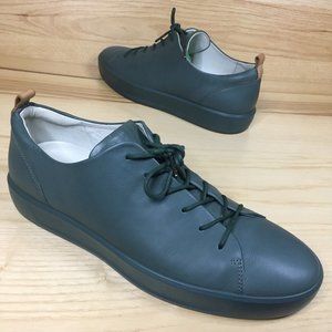 ECCO Soft "Shameless Comfort" Men's green soft leather Sneakers Shoes US 13